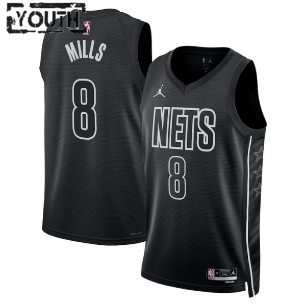 Brooklyn Nets Trikot Patty Mills 8 Jordan 2022-23 Statement Edition Schwarz Swingman - Kinder